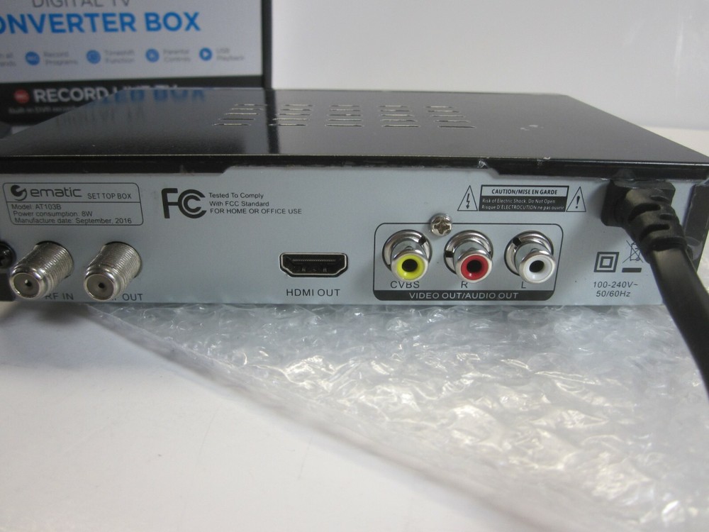 Ematic Digital Converter Box (Black)(New/Open Box)