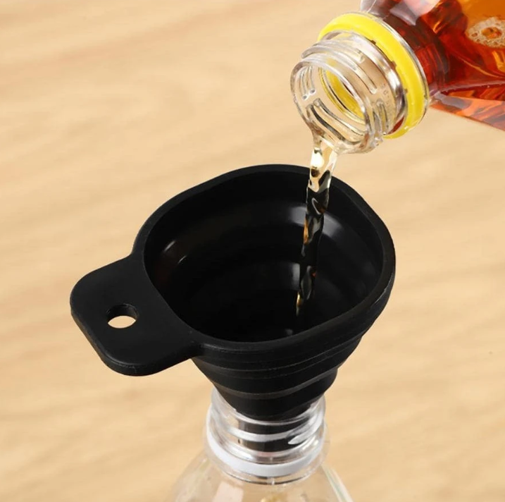 Foldable Silicone Funnel - Compact, Durable, and Easy to Use for Kitchen Tasks