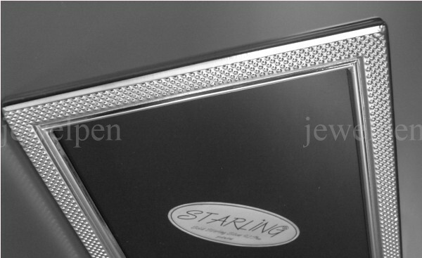 10x15 cm Photo Frame Solid 925 Sterling Silver Hallmarked - Noppenstruktur (V1)