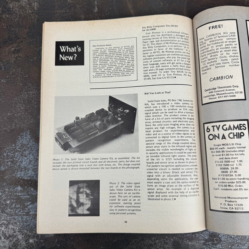 BYTE - The Small System Journal / Magazine - #11 July 1976 - Vintage Computing