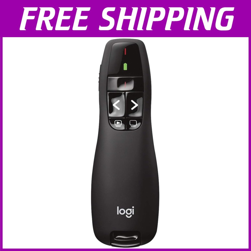 R400 Wireless Presenter Clicker with Laser Pointer