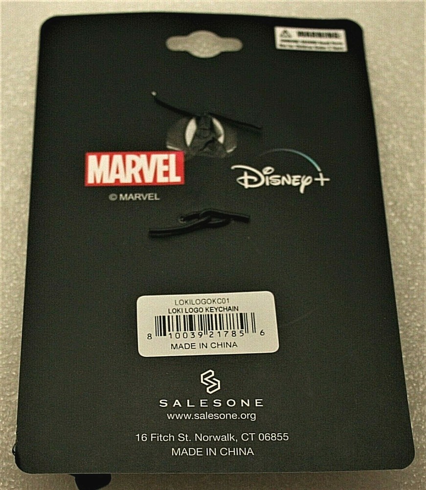 Disney Studios Loki Logo Marvel Comics Key Chain New NOS MIP