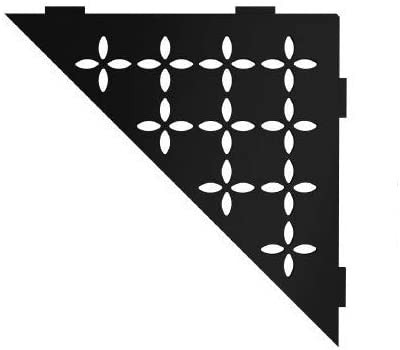 Schluter Systems Triangular Corner Shelf-E - Floral Design Matte Black SES1D5MGS