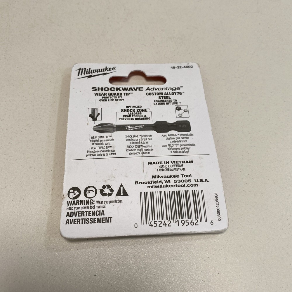 Milwaukee Shockwave Impact Duty 2” Bits 5-Pack