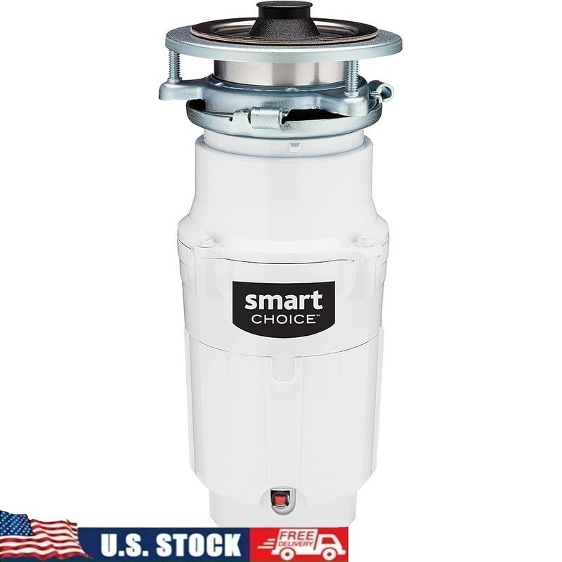 Quiet Food Waste Disposer Silver Guard BIOSHIELD Compact Torque Master Grinding