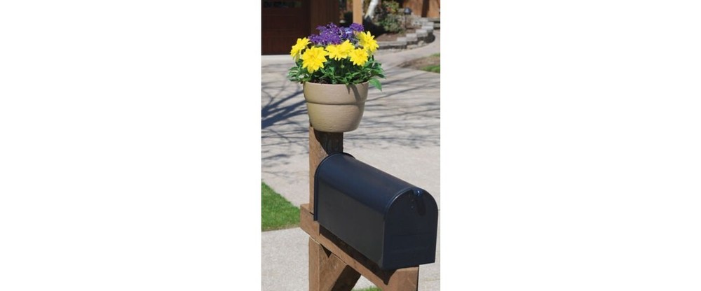EMSCO Bloomers Post Planter – Both Permanent and Temporary Install. COLOR: SAND