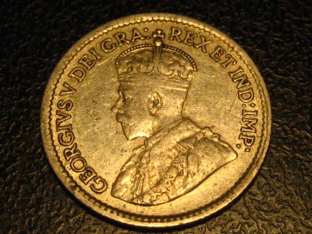 1918 Canadian Five Cent 92% Silver Piece #2