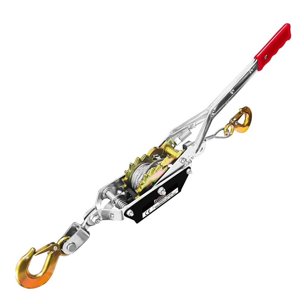 Come Along Winch 1T/2T Pulling Capacity 7FT Steel Cable 2 Hooks