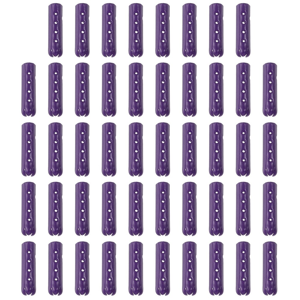 48Pcs 23mm Open Mouth Lace Tips, Purple