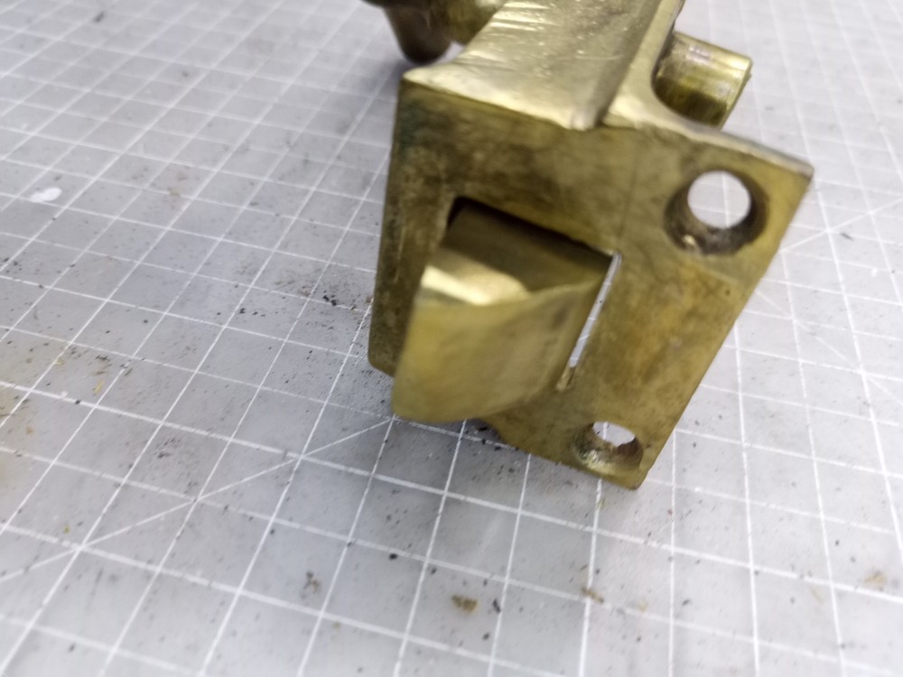 Massive solid brass maritime door latch 9" x 2"