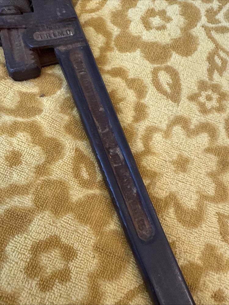 Vintage Trimo Marked No 18 Pipe Wrench