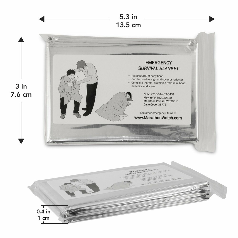 Emergency Blanket - 2 Pack - Thermal Solar Blanket By Sirius Survival