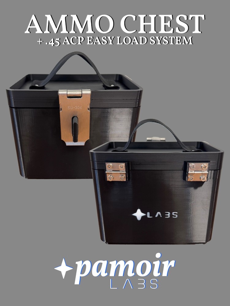 AMMO Chest w/ .45 ACP Easy Load Container | USA Made | Range | Storage | Durable