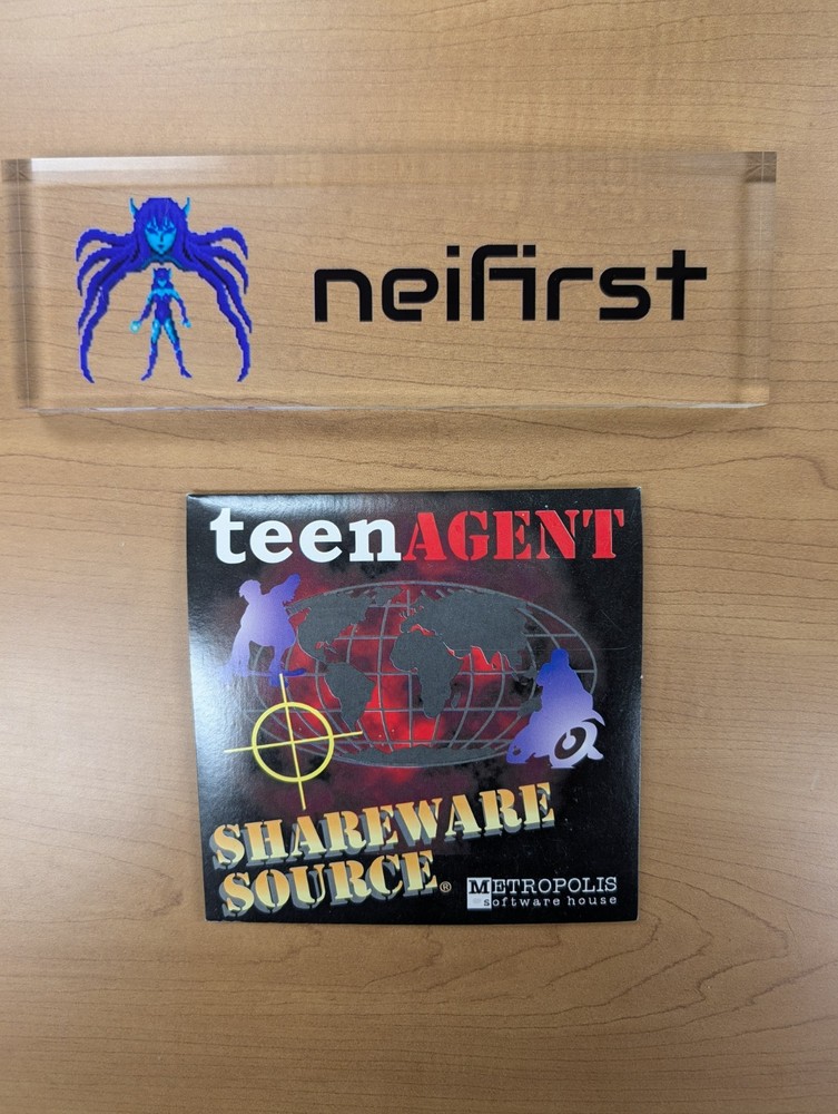 TEEN AGENT + Poster (Metropolis, MS-DOS, 1995, Shareware, 3.5") *COMPLETE / CIB*