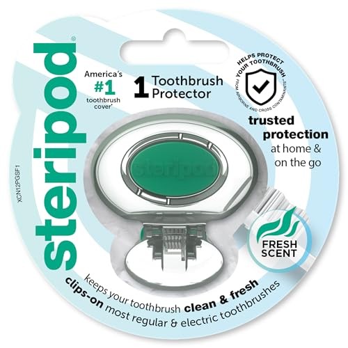 Steripod Clip-On Toothbrush Protector, Keeps Fresh and Various
