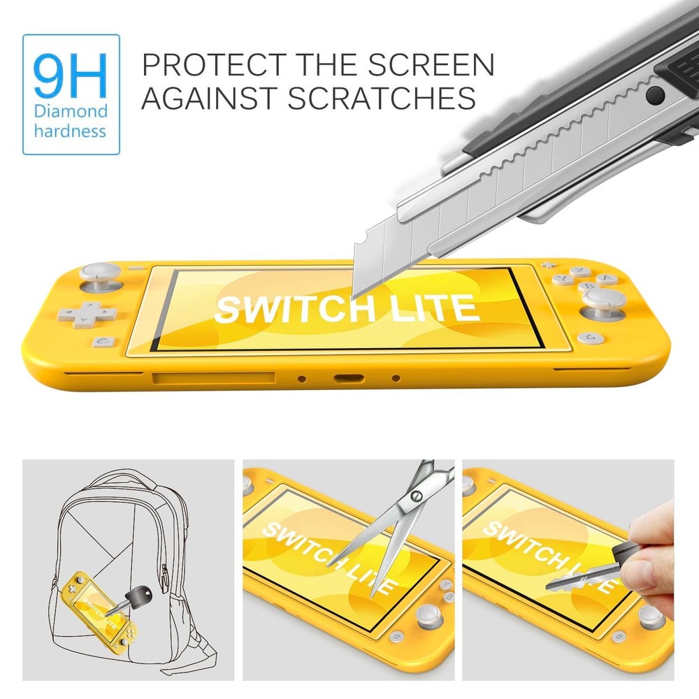 4-Pack Screen Protector Tempered Glass for Nintendo Switch Lite