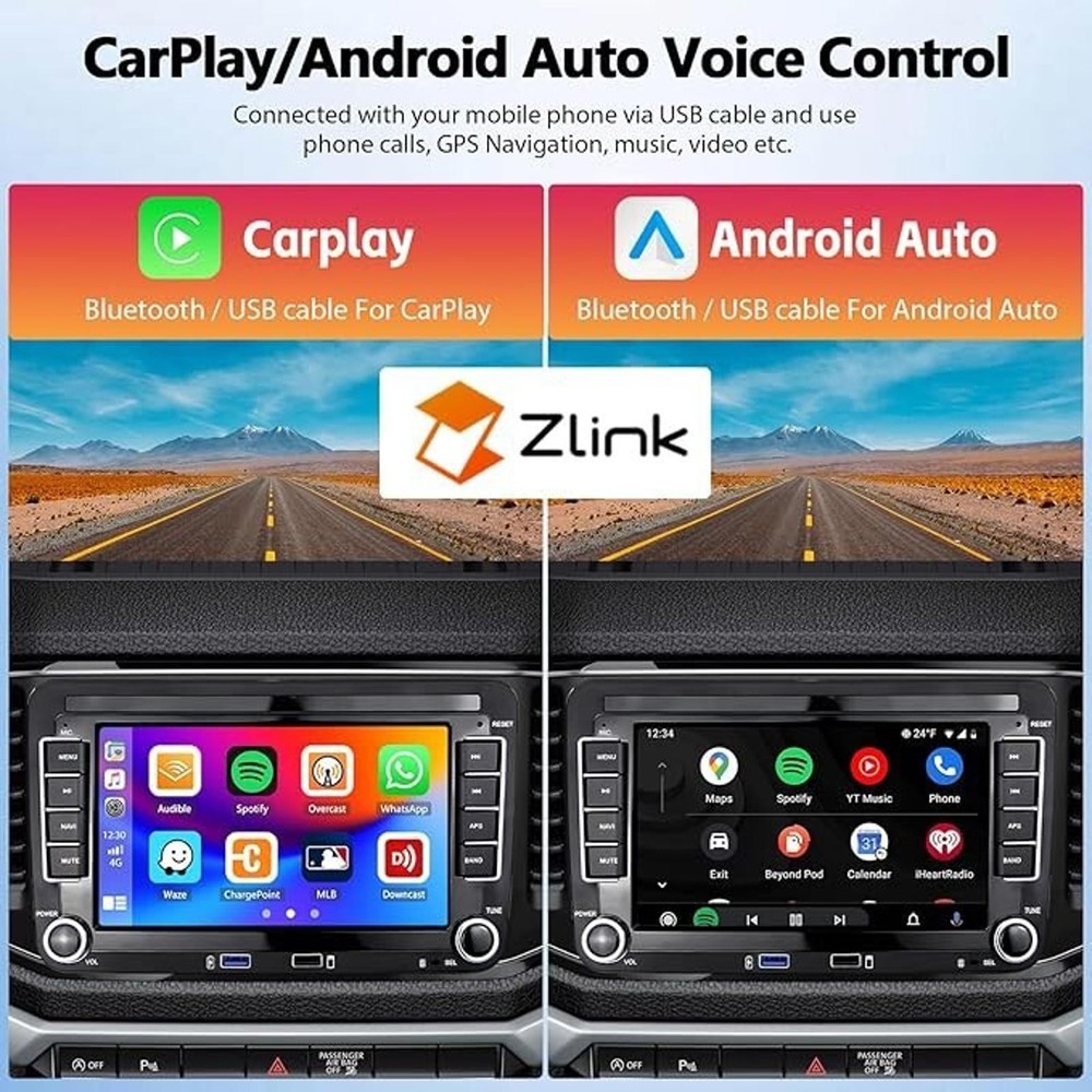 Bluetooth Android/iOS CarPlay Unit - 7" Touchscreen