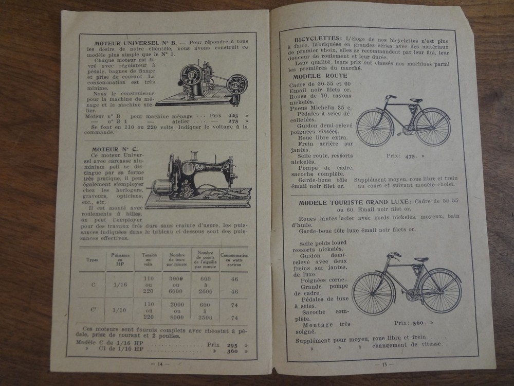 Old General Catalog Sewing Machines & Cycles - Illustrated