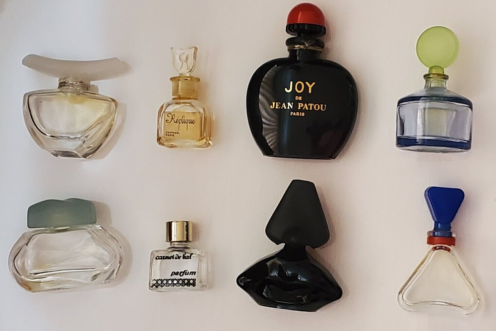Eight Vintage Miniature Perfume Bottles