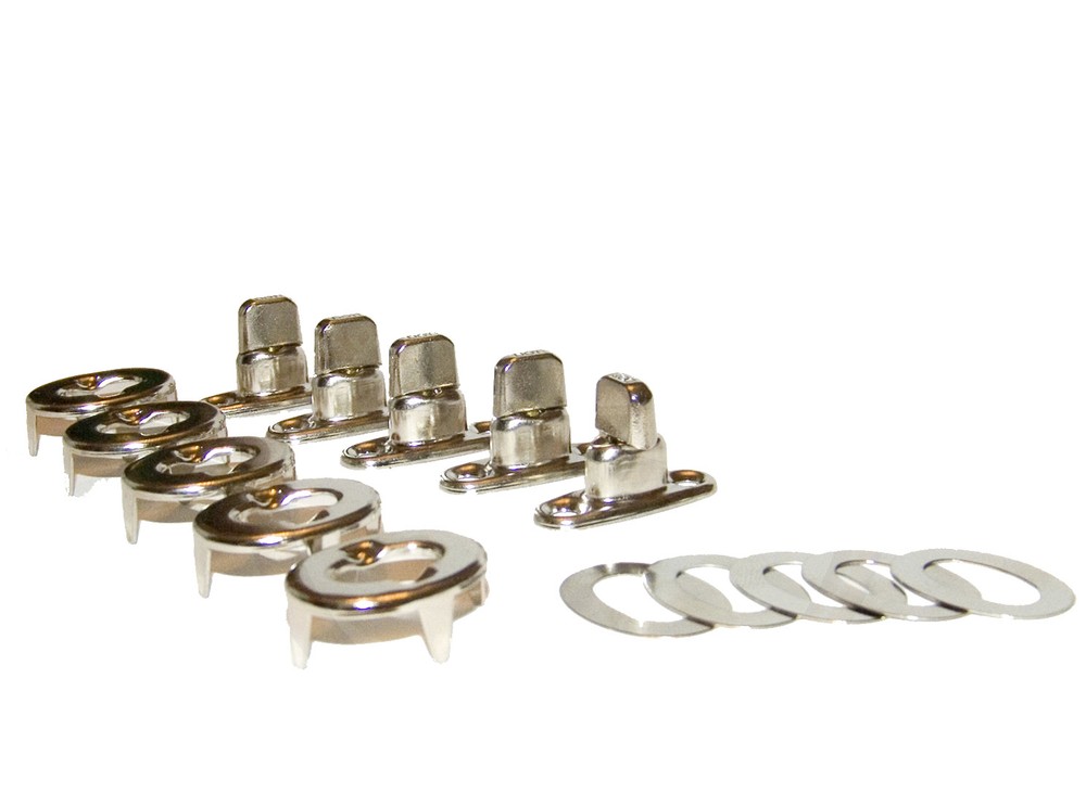 Turn Button, Common Sense Fastener, Double Height Stud & Eyelet Set, 5 Pc.
