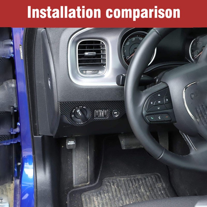 Suitable For Dodge Charger2011+Headlight Switch Panel Decorative StickerInterior