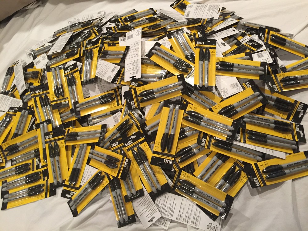 KLEIN TOOLS FINE POINT PERMANENT MARKERS,NEW