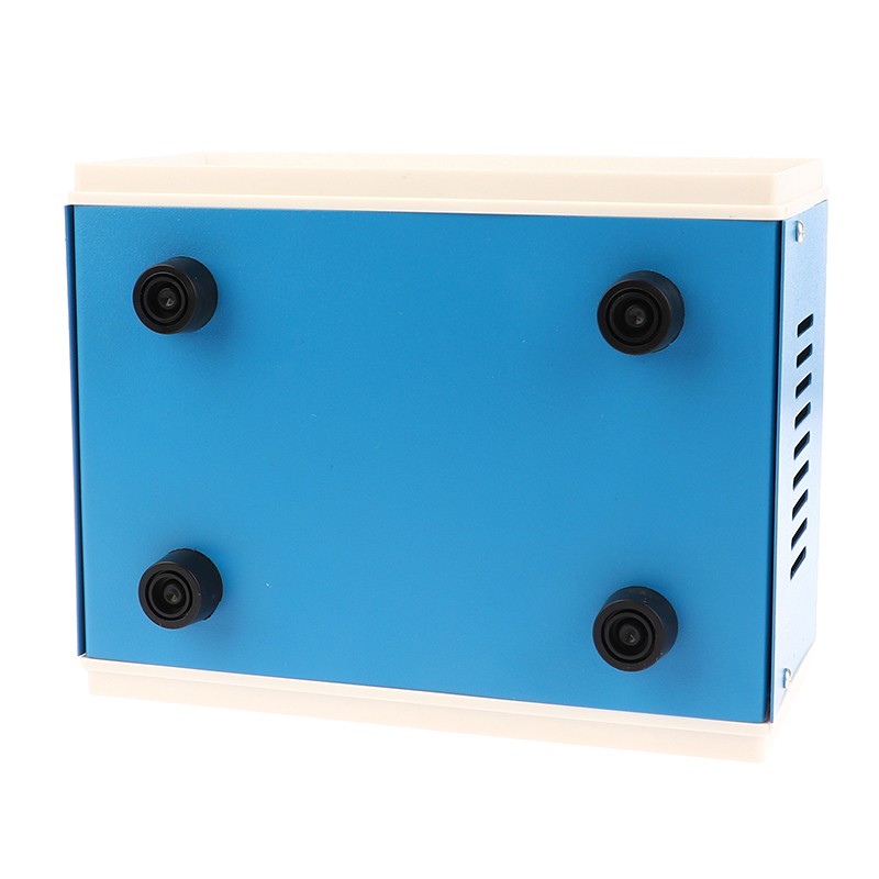 Blue Junction Box Metal Rectangle Electronic Project Case DIY Preventive Box