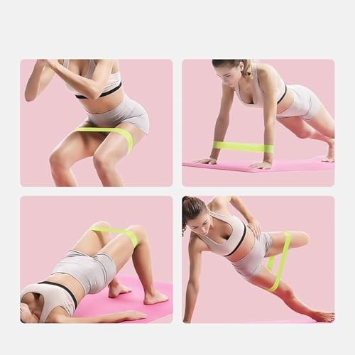 Resistance Loop Exercise Bands with Instruction Guide and Carry Bag, Set 5pcs