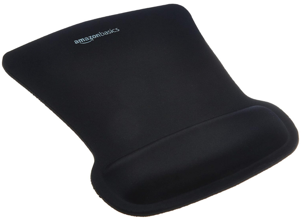 Amazon Basics Rectangular Gel Computer Mouse Pad with Wrist Support Rest