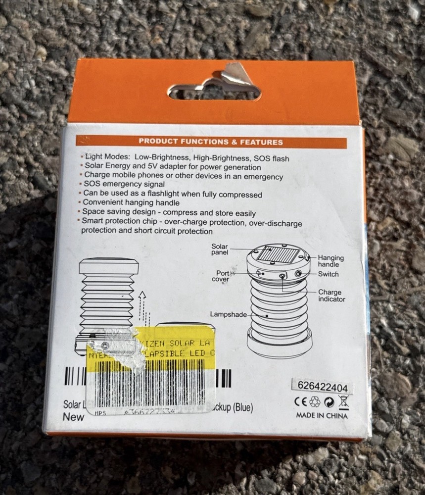 Compact Camping Lantern - Rechargeable, Water-Resistant & Lightweight