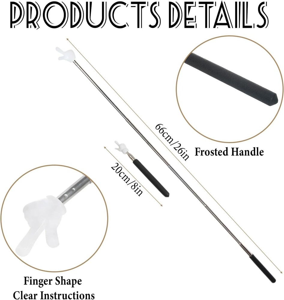 Pointer Finger Stick, Teacher Stick for Classroom Hand...
