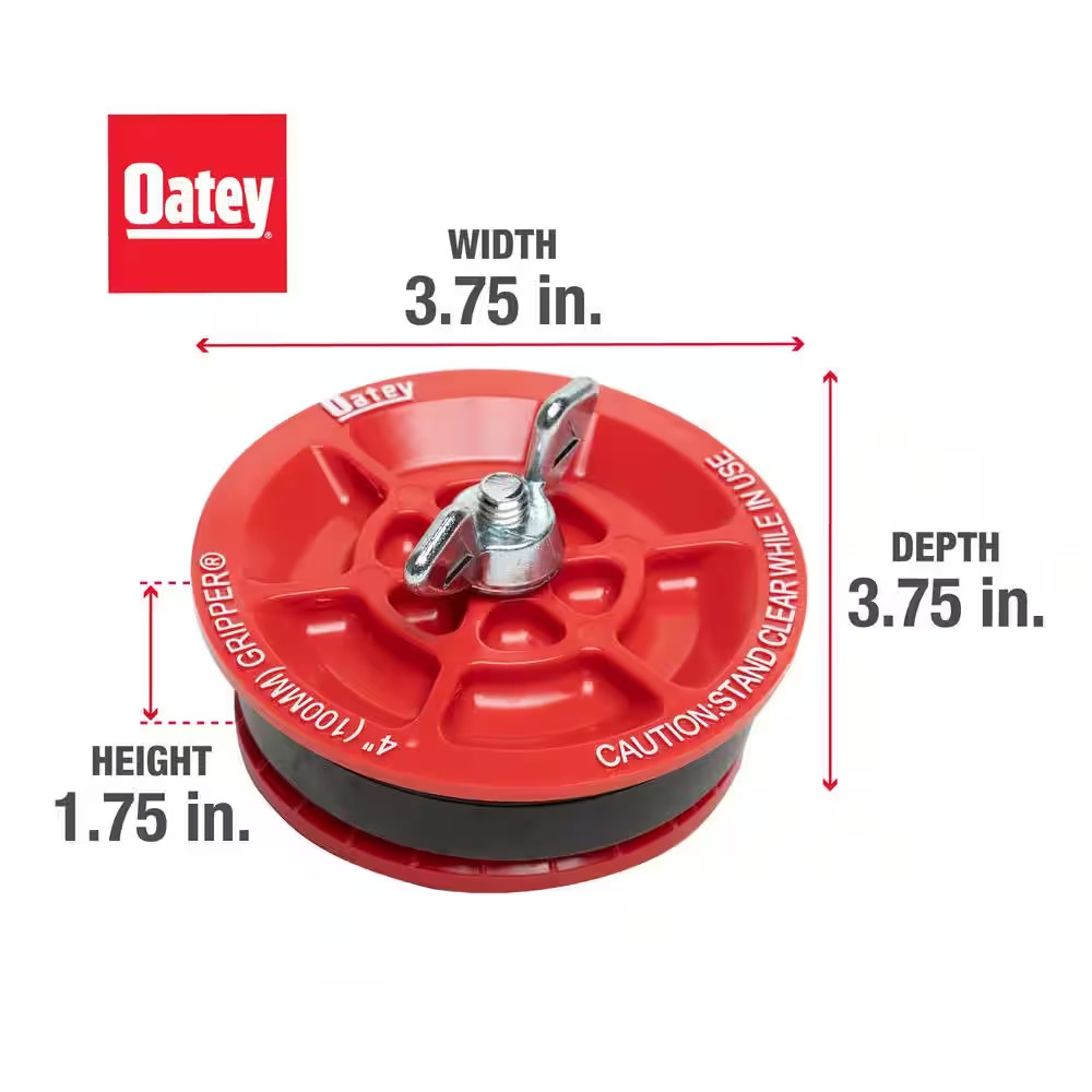 Gripper 4 in. Plastic Mechanical Test Plug