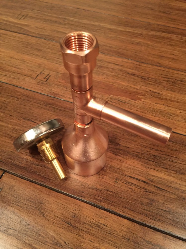 Moonshine Still Keg 2" Copper Column Thermometer DIY Kit Distilling Alcohol