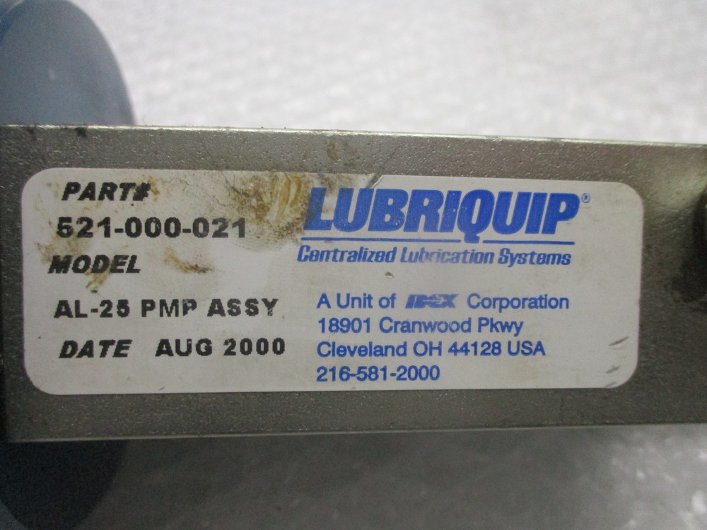 LUBRIQUIP 521-000-021 PUMP NSNP