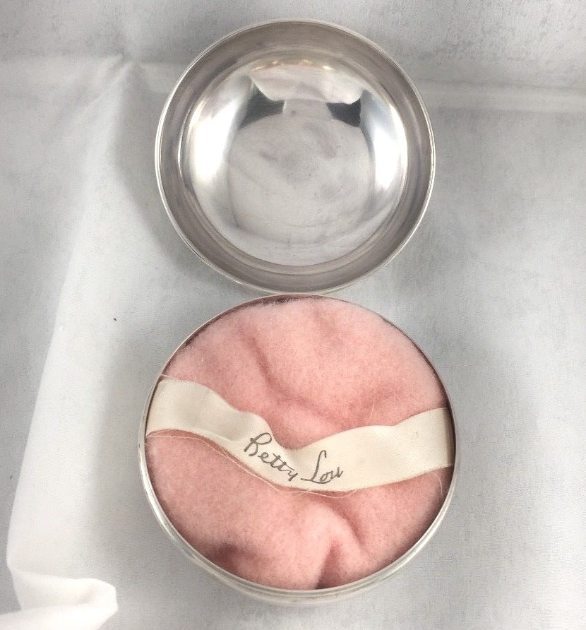 International Sterling Round Powder Box-3 1/4"
