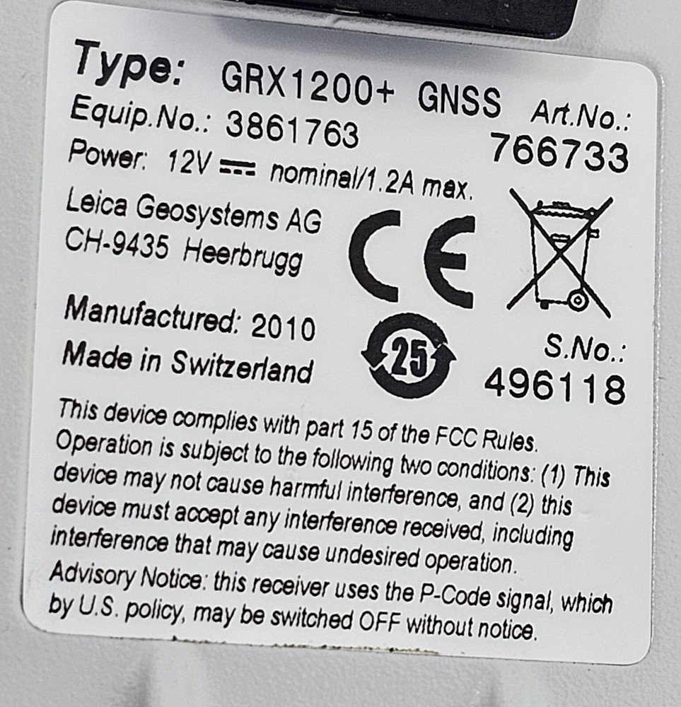 Leica GRX 1200+ GNSS receiver
