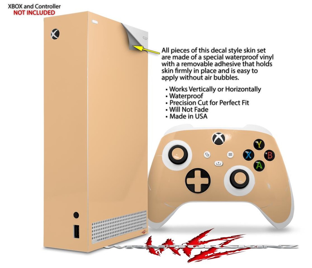 Skin Wrap for XBOX Series S Console Controller Solids Collection Peach