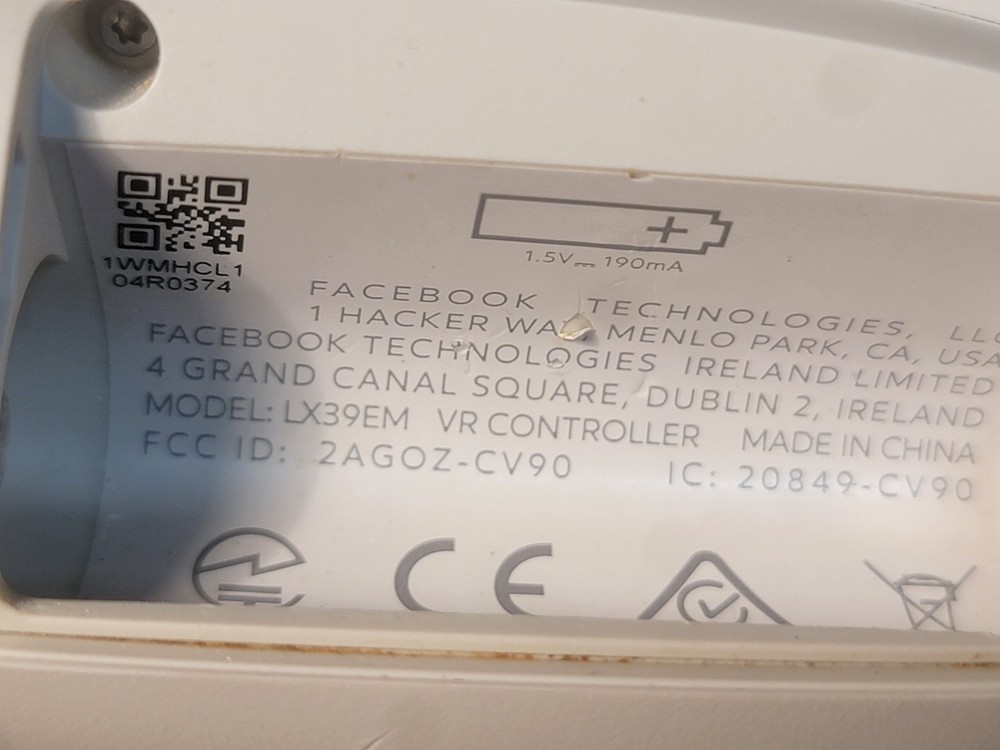 Meta Quest 2 LX39EM Controller LEFT Hand Only