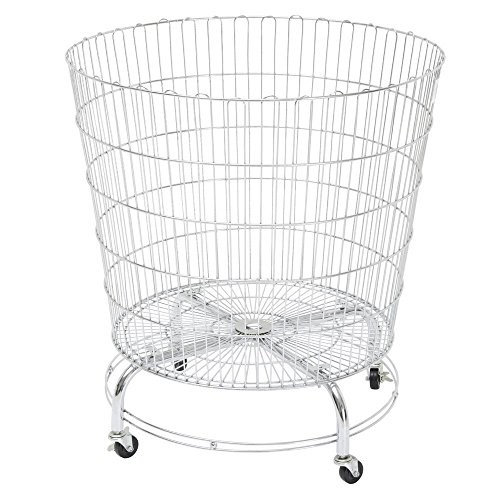 HUBERT® Dump Bin Round Chrome Wire - 29 1/2"Dia x 32"H