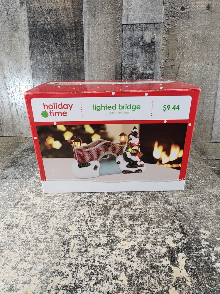 Holiday Time Lighted Bridge W/Box
