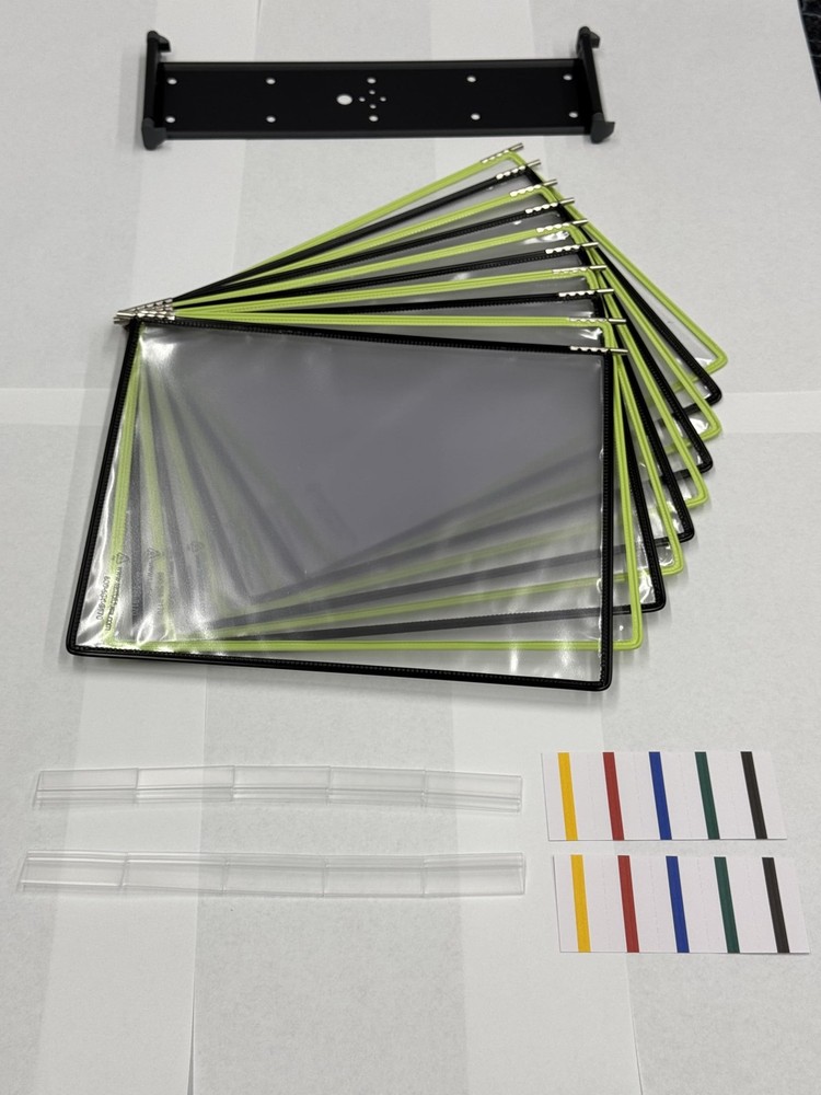 Wall Mount Reference System with 10 Double-Sided Green & Black-Framed Display...