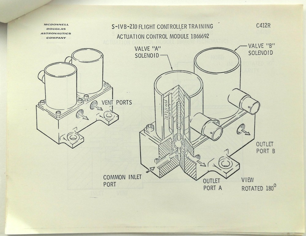 1975 Saturn S-IVB-210 Flight Controller Training Stage Pneumatic System Douglas