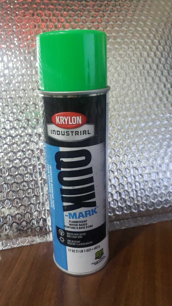 KRYLON QUIK MARK ~  FLORESCENT GREEN 17oz.