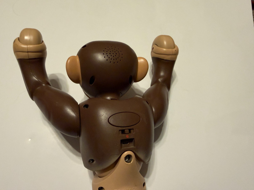 Zoomer Chimpanzee Monkey Robot Interactive Toy Spin Works No Charger, " Descript