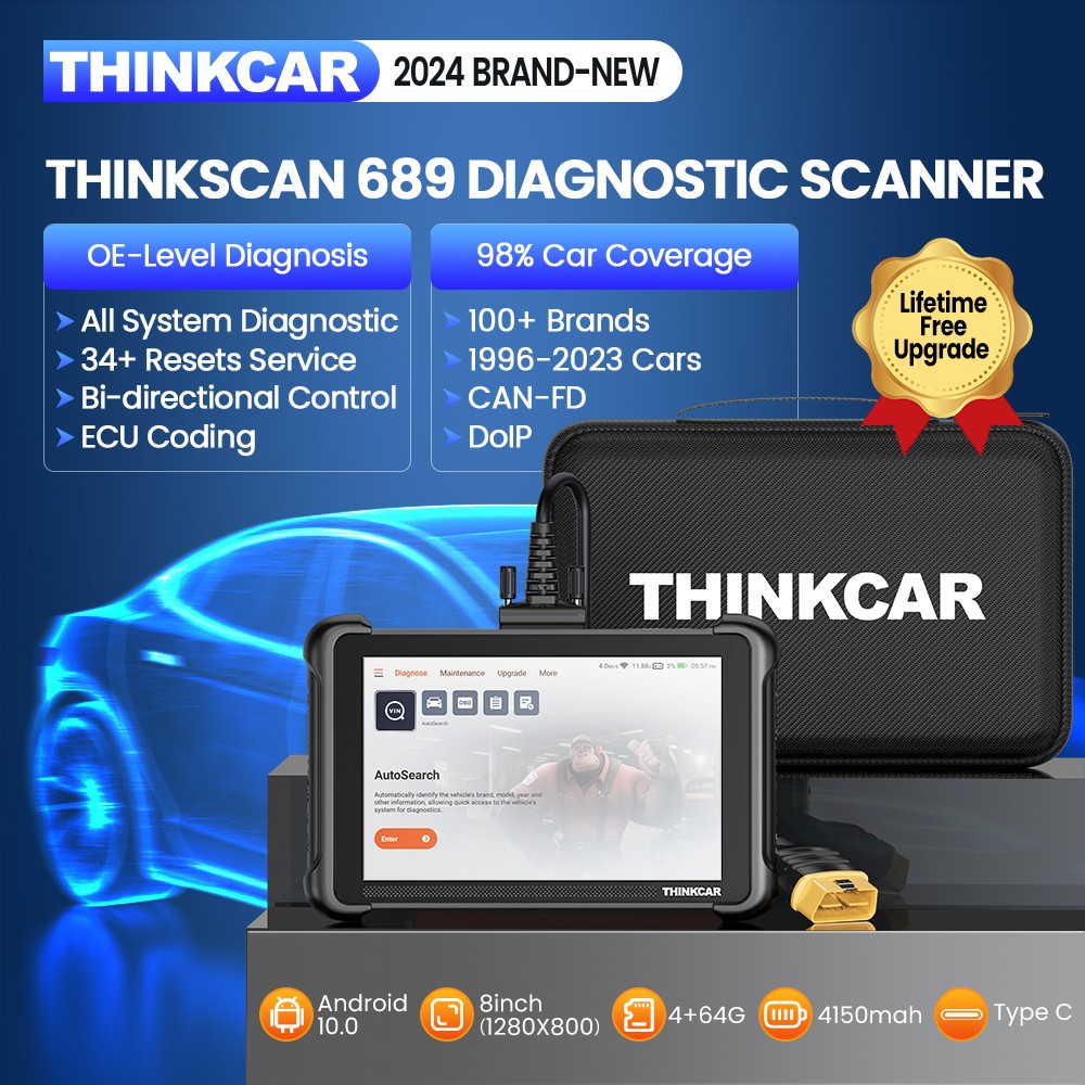 Thinkcar 689 AutoAuth CANFD & DOIP Active Test Auto Diagnostic Scanner Tool