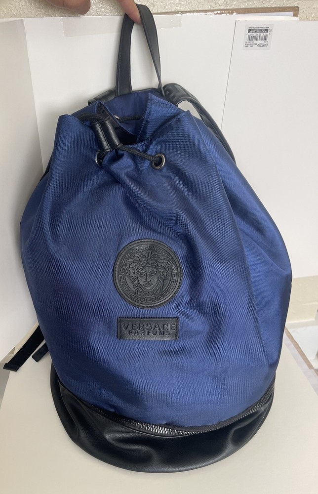 Versace Blue & Black Backpack