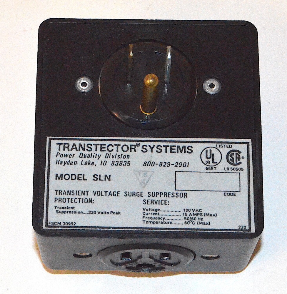 Transtector Systems AC Surge Protector SPD Plug-In *Used* Model SLN 120