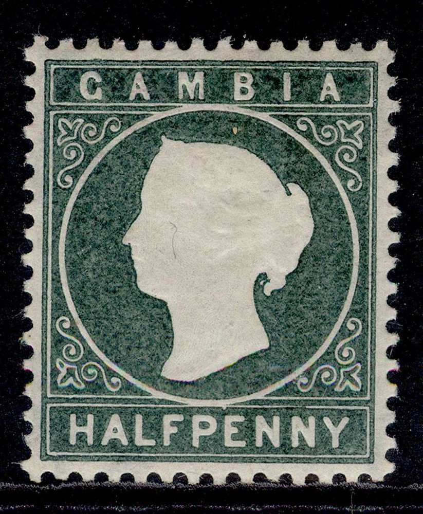 GAMBIA QV SG21, ½d myrtle-green, M MINT.