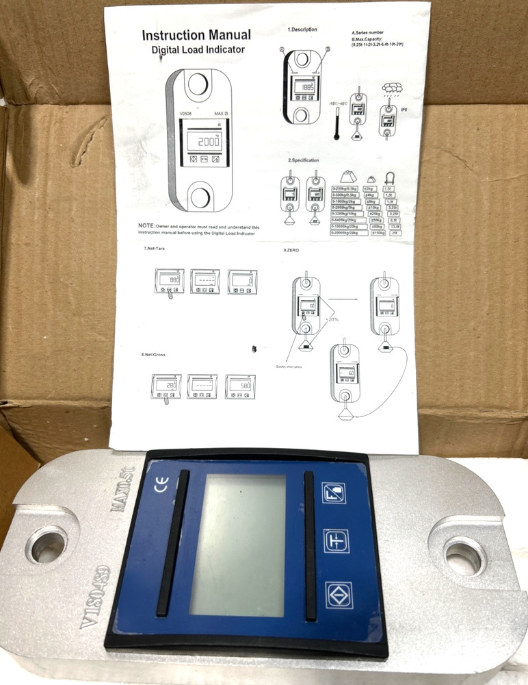 Vestil Manufacturing Digital Load Indicator 1000 lb DLI-1 (gp3