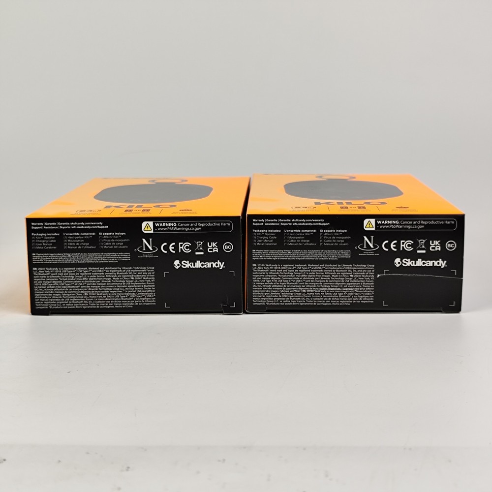 Skullcandy Kilo Wireless Bluetooth Speaker with Case Bundle, 2-pack, Color Black